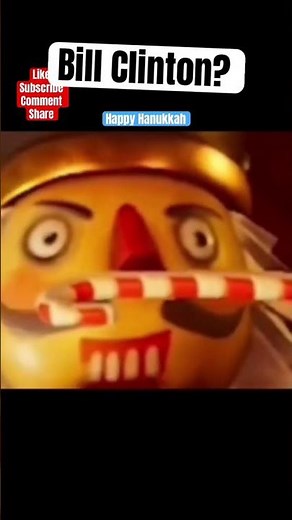 Bill Clinton nutcracker takes a whiff of candy cane - nutcracker Christmas meme #shorts