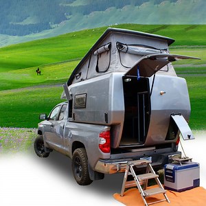 [Hot Item] Slide on Truck Camper Hilux Pickup 4X4 Australia Slide on Pop Top with Tent for Sale