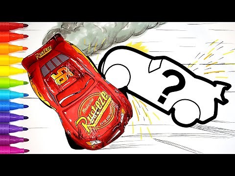 Lightning McQueen Crash with A Next Gen Racer . CARS 3 2.0 Drawing and Coloring Pages | Tim Tim TV