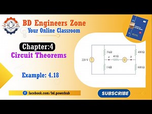Circuit Theorems (Chapter-04) || Example: 4.18 || Fundamentals of Electric Circuits
