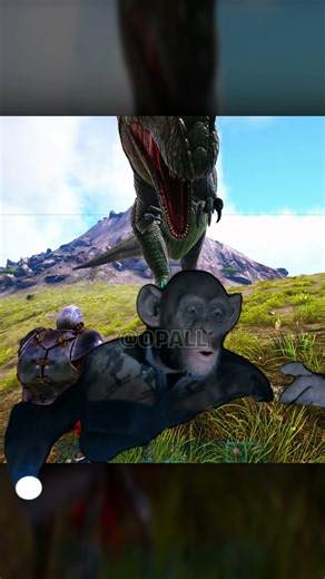 CHASED BY A GIGA ON ARK! #arksurvivalevolved #arksurvivalascended #dinosaur #gaming