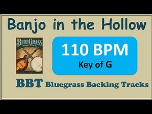 Banjo in the Hollow 110 BPM bluegrass backing track in G
