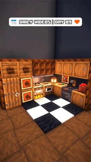 Minecraft Kitchen Build Hack 😳 | Easy & Aesthetic Idea🔥 #shorts