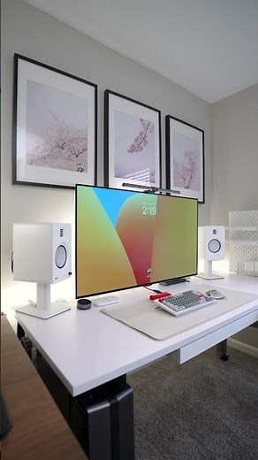 Ultimate Minimal White Desk Setup!