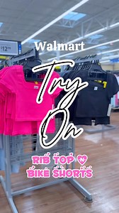 Ribbed Top & Biker Shorts Set… it’s a little see through, would you wear them too? 🩷 03.13.2025 #walmartfashion #bikershorts | Jen Mari