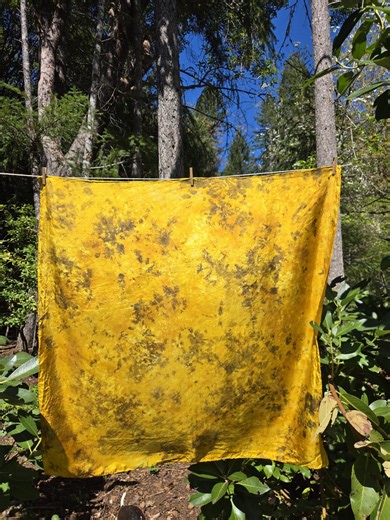 Gold and Green Habotai Silk Scarf - Etsy
