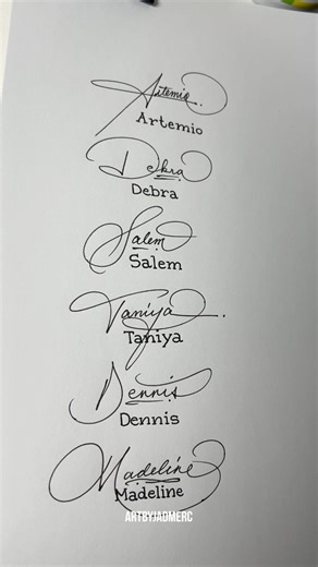 88K views · 1K reactions | Random Signature Names Part 2 #artbyjadmerc #signatureart | Art by Jadmerc | Facebook