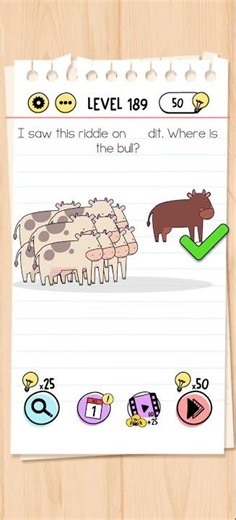 Brain Test Level 189 Solution & Walkthrough | Tricky Puzzles (Android & iOS Shorts)