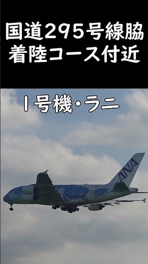 【エアバスA380着陸映像】ANA A380-800 成田空港A滑走路16エンド方向着陸 有名な飛行機見学スポット「さくらの山」以外から撮影してみた！