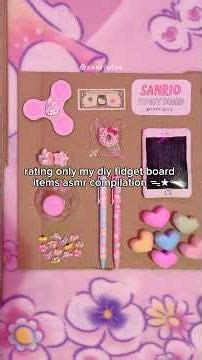 rating my #diy fidget board #asmr 🩷#craft#fidget#fidgetboard #kpopdemonhunters#sanrio#minecraft#fyp