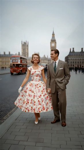 Vintage Memories 66 on Instagram: "A Stroll Through the Stylish 1950s ✨⁠ ⁠ A charming couple embodies the elegance and optimism of postwar life in true 1950s style.⁠ Would you like this fashion to make a comeback?⁠ ⁠ #VintageFashion #1950sStyle #TimelessElegance"