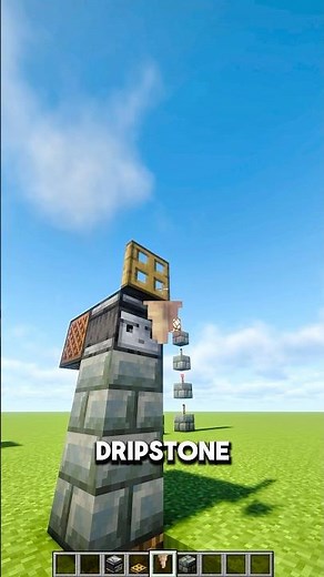 Minecraft Redstone School: Automatic Dripstone Dropper #minecraft #minecraftshorts #redstone