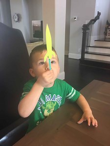 Fun and easy straw rocket STEM activity for toddlers