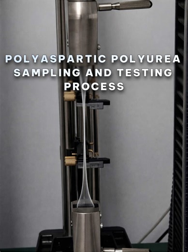 Complete process record of polyaspartic polyurea from liquid state → formation → performance testing #PolyasparticPolyurea #ExperimentalProcess #SpecimenPreparation #TensileTest #teartest