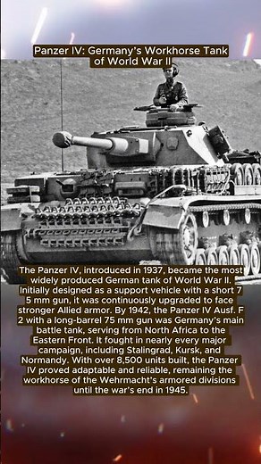 Panzer IV: Germany’s Workhorse Tank of World War II