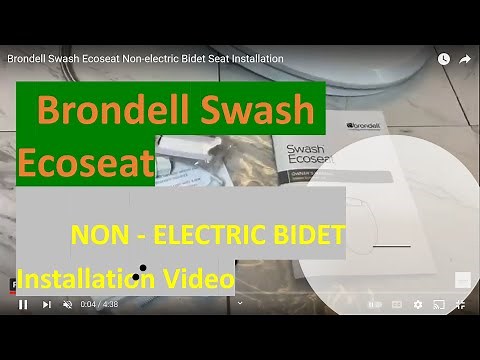 Brondell Swash Ecoseat Non-electric Bidet Seat Installation - Can Easily Install Yourself!!