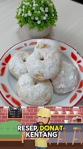 Donat Kentang Empuk dengan White Ring Cantik Siapa bilang bikin donat itu susah? Yuk, coba resep donat kentang berikut ini! White ring-nya keluar sempurna, teksturnya empuk dan lembut. Cukup diberi taburan gula halus, rasanya sudah lezat dan bikin nagih. Simak langkah-langkahnya! Bahan-bahan: 300 gram tepung terigu protein sedang 45 gram gula pasir 3 gram ragi instan 20 gram susu bubuk 100 gram kentang kukus, dihaluskan 110 mililiter air 1 butir telur 40 gram margarin Garam secukupnya Langkah Pe