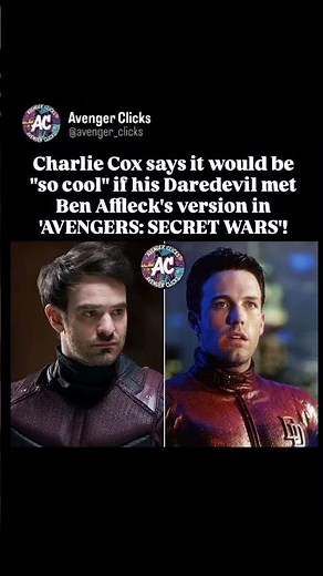 Two Daredevils in Secret Wars? Charlie Cox says yes! 🕶️⚖️💥 #Marvel #Daredevil #MCU #spiderman