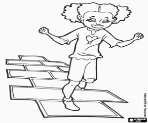 The hopscotch game coloring page printable game