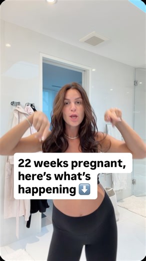 Amanda & Jessie | Motherhood, Pregnancy & Postpartum on Instagram: "22 weeks pregnant & here’s what’s actually happening: • Belly popped overnight • Out of breath doing absolutely nothing • Finally feeling bigger baby movements (anterior placenta mamas, you get it) • So much energy one day… the next I can’t get out of bed (but I have 2 toddlers so here we are) • Not understanding how this baby is coming in 4 months 😳 Anyone else? 🤍 Bra @amazon Leggings @aritzia"