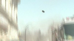 Explosion blasts manhole cover 200ft into the air
