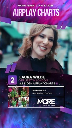 Laura Wilde ❤️🇬🇧 "Verliebt in London" erobert Platz 2 🎉 der Airplay-Charts #LauraWilde #shorts