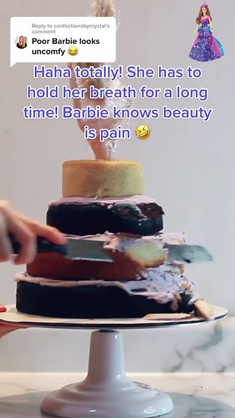 Watch me craft a hilarious Barbie doll cake from scratch