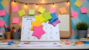 Heart Shaped Sticky Notes 240 Sheets 6 Colors - Removable Self-Adhesive Memo Pads for School, Office and Bulletin Board Decor