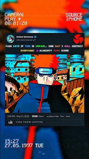 Pain Says If This Is Unfai One Day I Will Destroy Everyone! 😈Almighty Push Scene #narutoedit #fyp