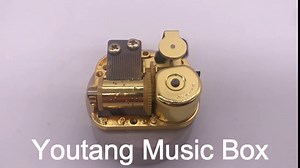 Wood Music Box,Mini Musical Box Gold-Plating Movement,Play Tori No Uta,White
