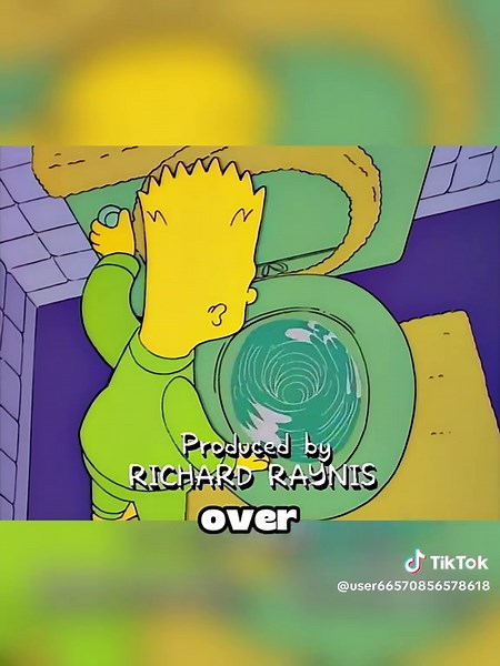 Bart and Lisa pour bathroom products into the sink.#Simpsons #cartoon #animation #fyp #tiktok