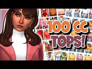 💜 100 OF MY FAVE CUSTOM CONTENT TOPS | SIMS 4 CC SHOWCASE + LINKS 💜