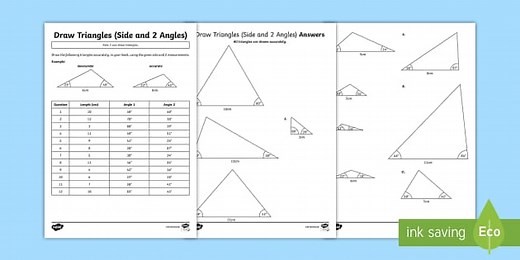 Year 6 Drawing Triangles Worksheets