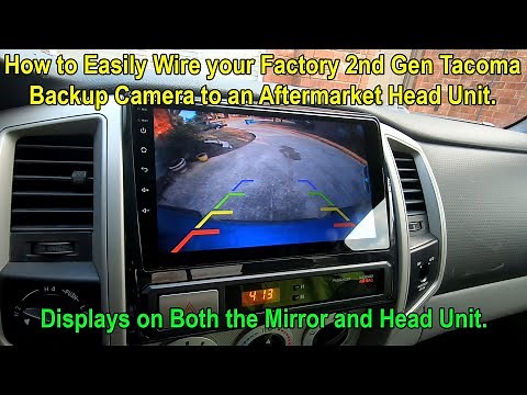 Wiring a Tacoma Factory Backup Camera to an Aftermarket Radio Display the Easy Way.