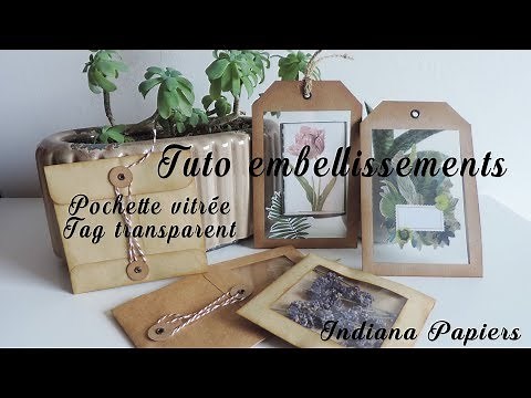 Tuto tag et pochette vitrée