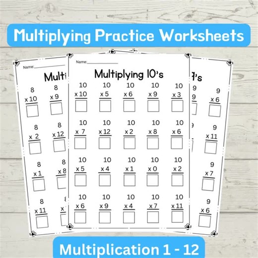Multiplication Worksheets for Kids, 36 Pages of Math Practice,times Table Worksheets for Easy Learning,instant Download for Kids Math Skills - Etsy
