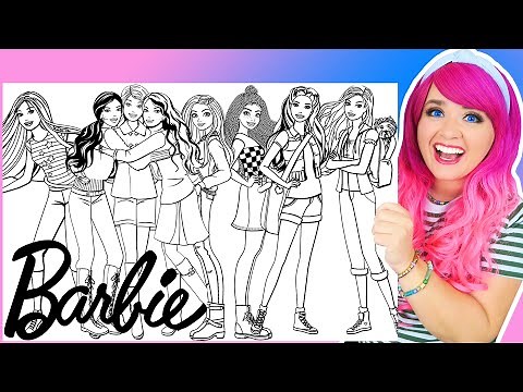Coloring Barbie & Friends 👱🏼‍♀️💄👛 Coloring Pages | Barbie Dreamhouse Characters Coloring Videos