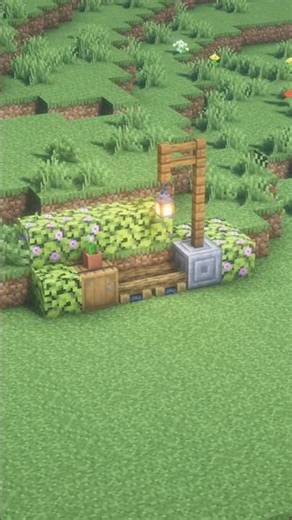 Tutorial Minecraft banco de praça de madeira com lampião. #minecraftbuilding #minecraft #minebuids