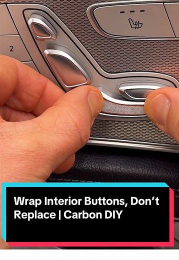 Wrap Interior Buttons with Carbon Vinyl for Mercedes