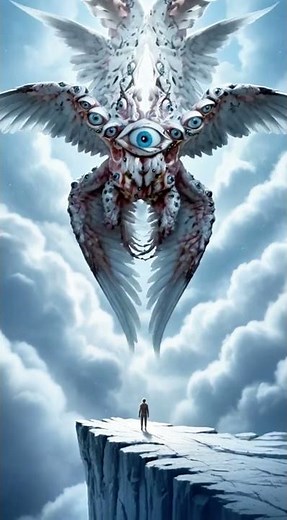 “Biblically Accurate Seraphim Angel —and Glory Descending from the Throne of God”