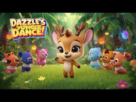 "Dazzle the Baby Deer’s Jungle Dance Party 🦌🎶 | Fun Cartoon Music Video for Kids!"
