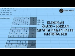 ALJABAR LINEAR : Eliminasi Gauss Jordan menggunakan Excel (Matriks 4x4)