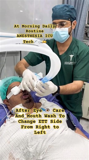 Anesthesia ICU Technician Daily Routine | Eye Care & Mouth Wash in Critical Patients​⁠ #icunurses