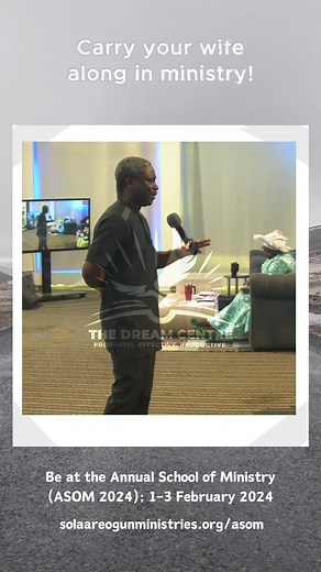 Carry your wife along in ministry. #ASOM2024 | Rev. Olusola Areogun