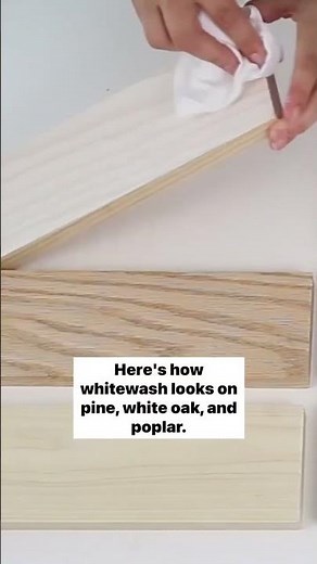 How to tone down yellow wood or add character with a DIY whitewash finish!