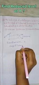 Find Reduced level of RL of A? #maths