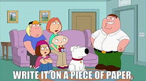 write it on a piece of paper,