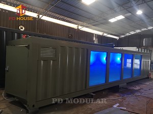 [Hot Item] 9m Custom Made Movable Prefab Modular Container Swimming Pool with Surfing System