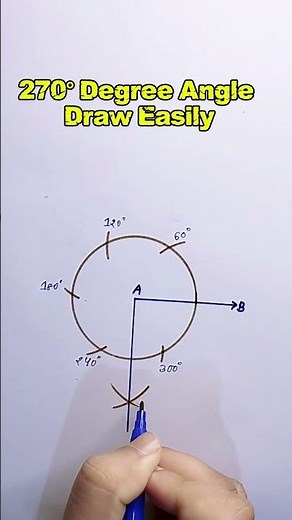 How to Draw 270° Angle
