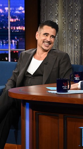 The Late Show on Instagram: "Colin Farrell on the beer, cigarettes, and exhaustion behind 46 takes on “Minority Report.” #Colbert #ColinFarrell #TomCruise #MinorityReport"